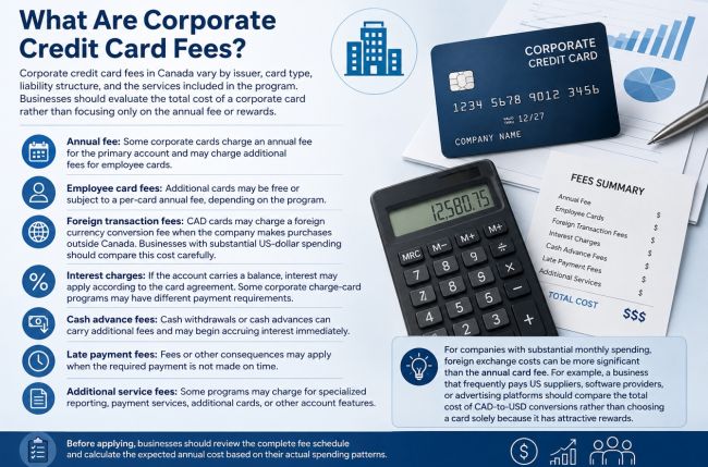 Corporte card fees Canada